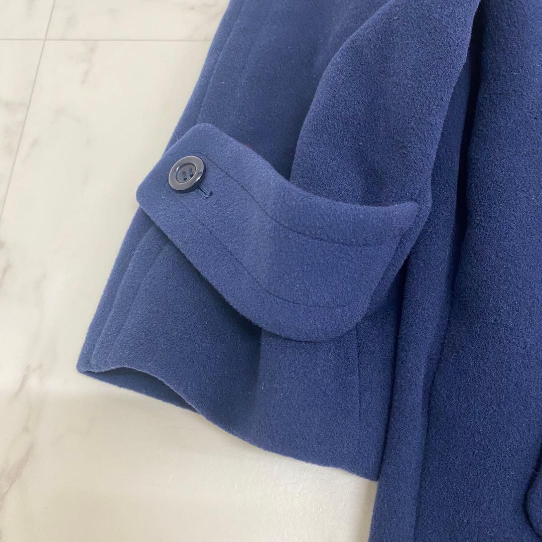 美品✨バーバリー チェスターコート ロングコート カシミヤ ウール ネイビー