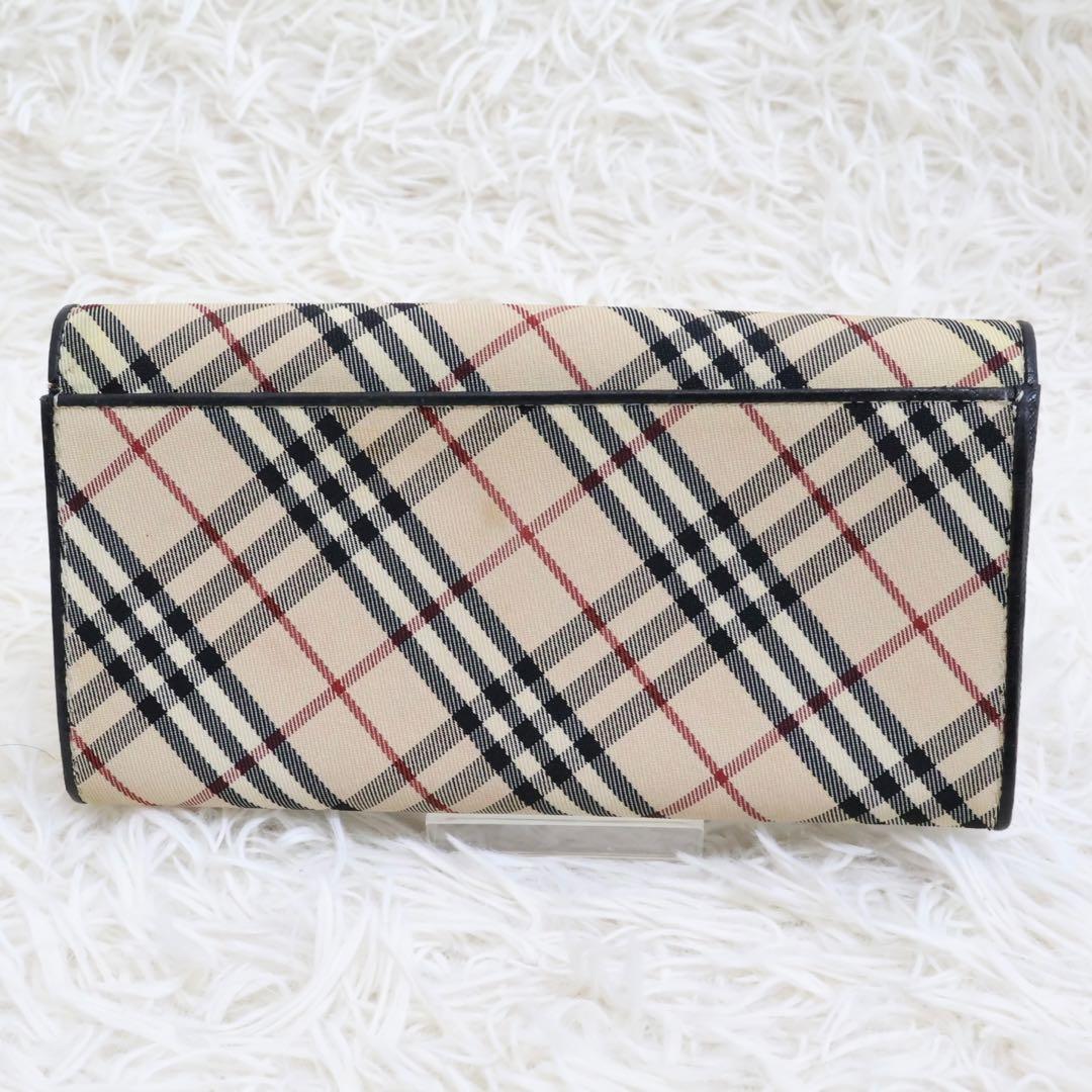 バーバリー　長財布　ブラック　ノバチェック