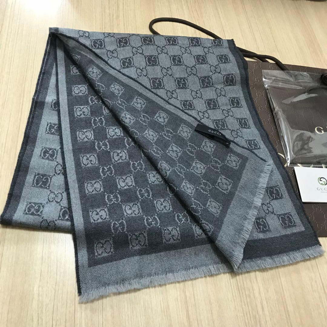 正規GUCCIマフラー✨グッチマフラー　メンズ　グッチ　マフラー　ストール