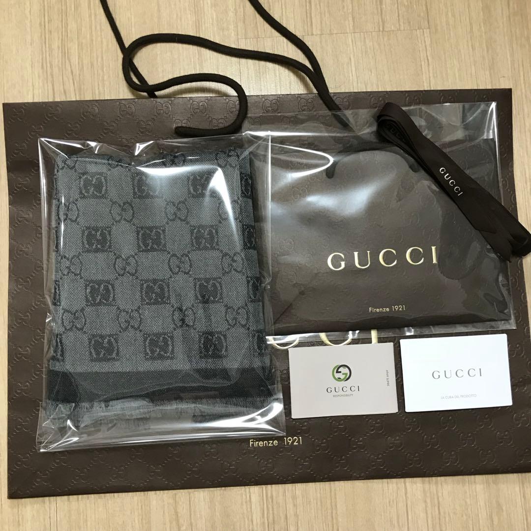 正規GUCCIマフラー✨グッチマフラー　メンズ　グッチ　マフラー　ストール
