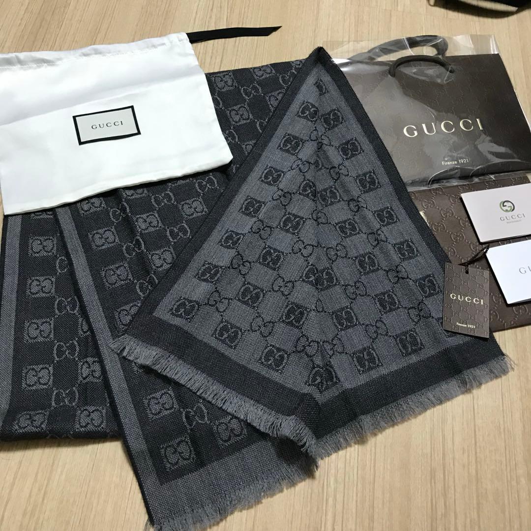 正規GUCCIマフラー✨グッチマフラー　メンズ　グッチ　マフラー　ストール