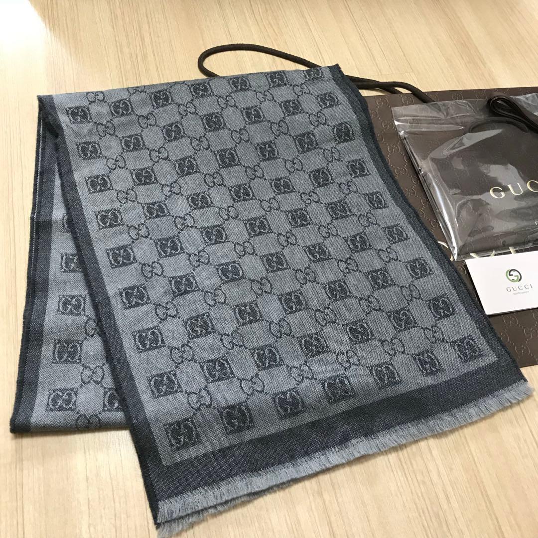 正規GUCCIマフラー✨グッチマフラー　メンズ　グッチ　マフラー　ストール