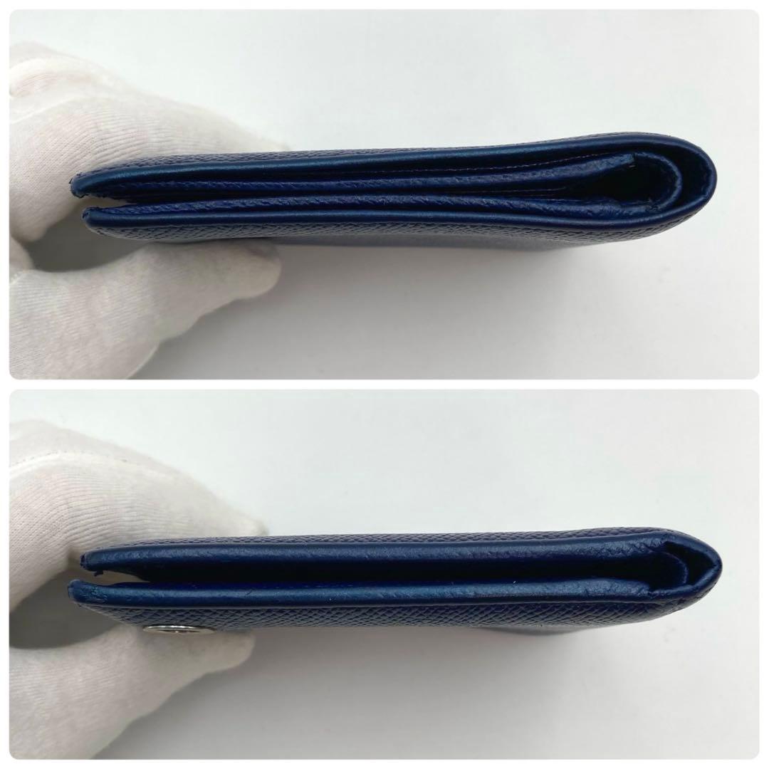 Apple✨ BVLGARI 二つ折り財布 ビーゼロワン ネイビー レザー