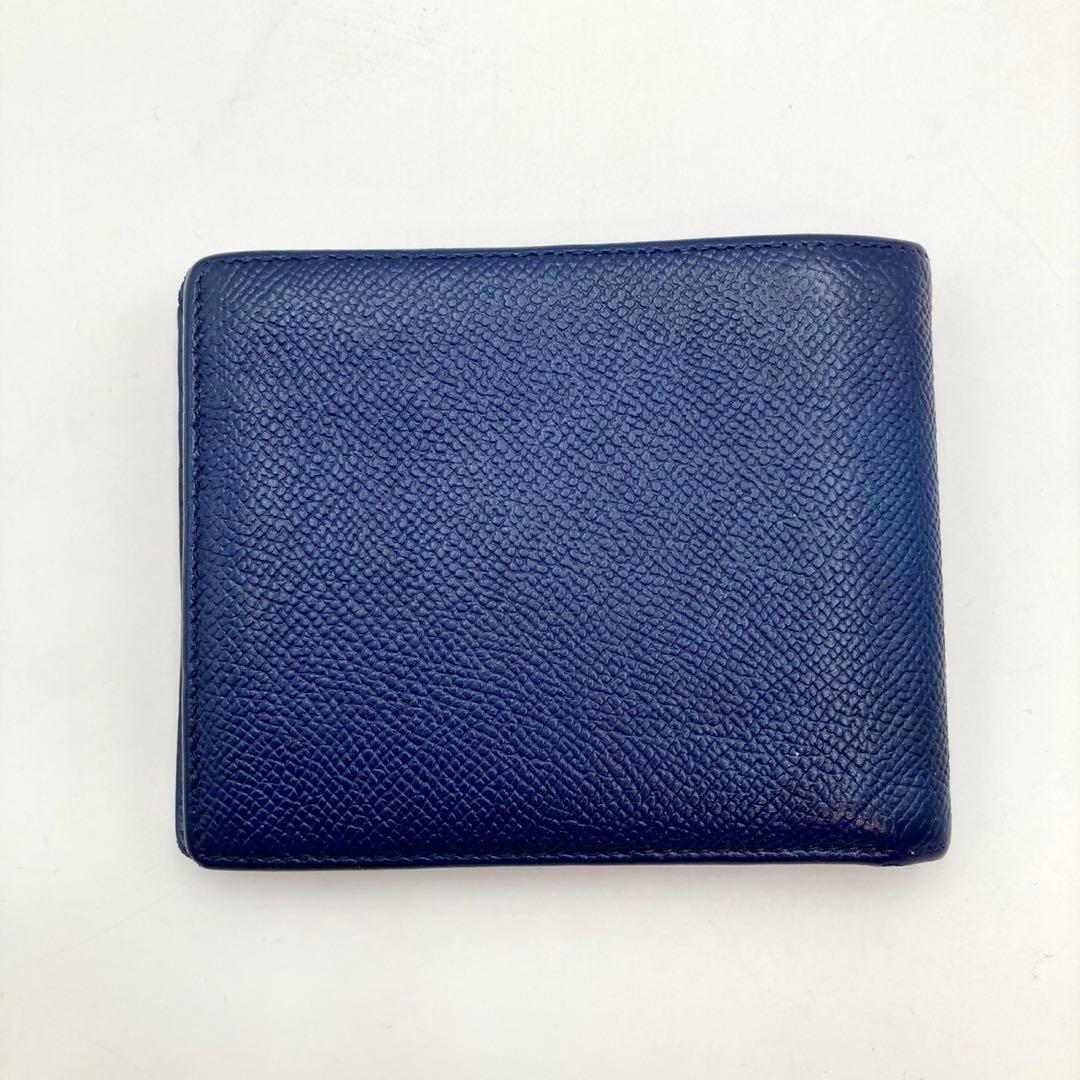 Apple✨ BVLGARI 二つ折り財布 ビーゼロワン ネイビー レザー