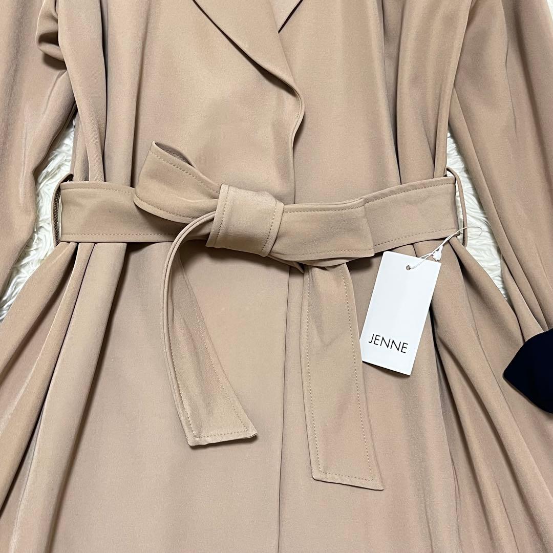 【新品タグ付き✨️】ジェンヌ オードリーフレアトレンチコート Lサイズ