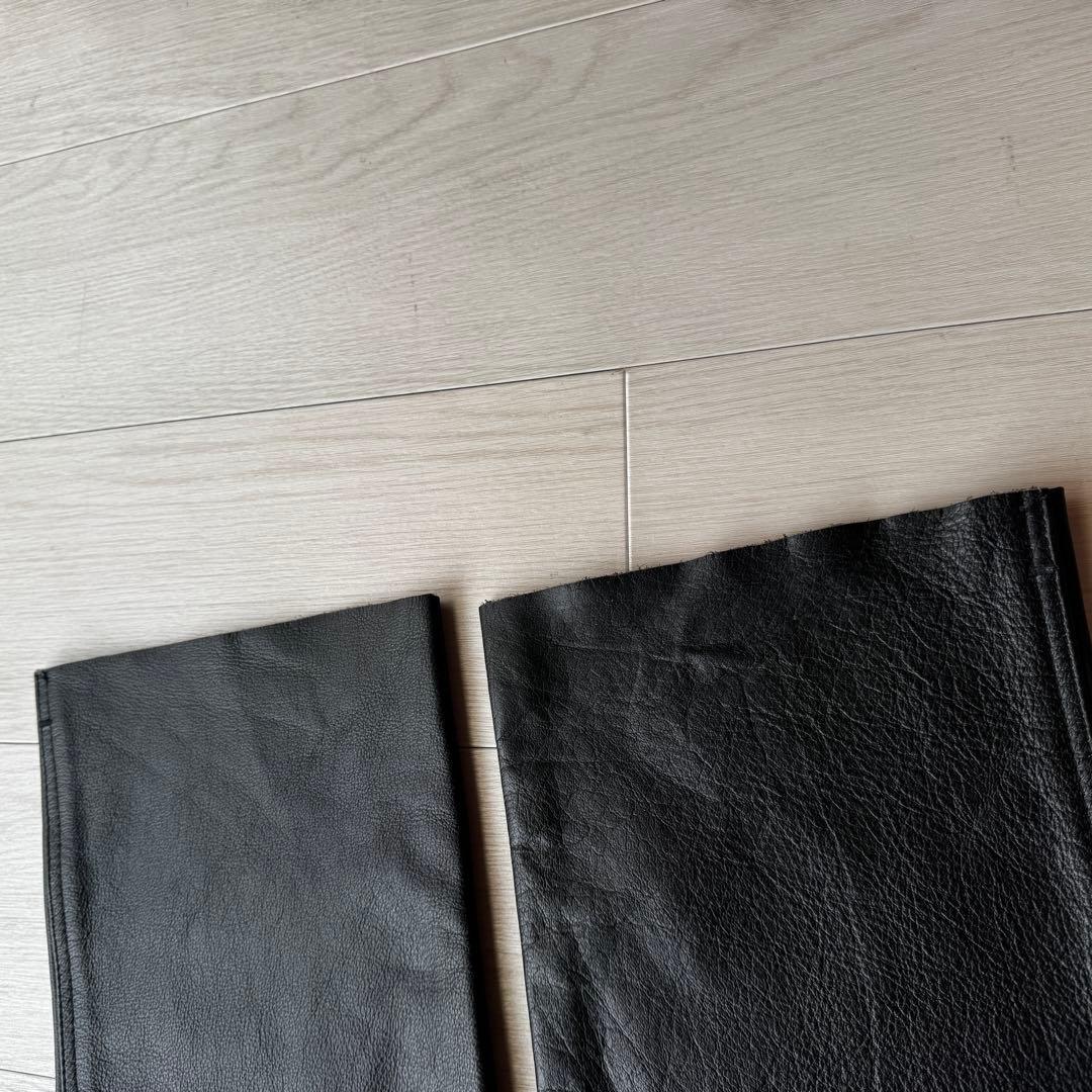 【水牛革】STRAIGHT レザーパンツ　バイクパンツ　黒　本革　パンク