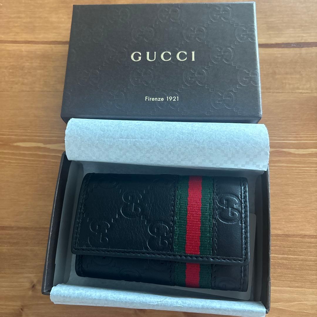 値下げ 新品未使用 GUCCI 黒 キーケース