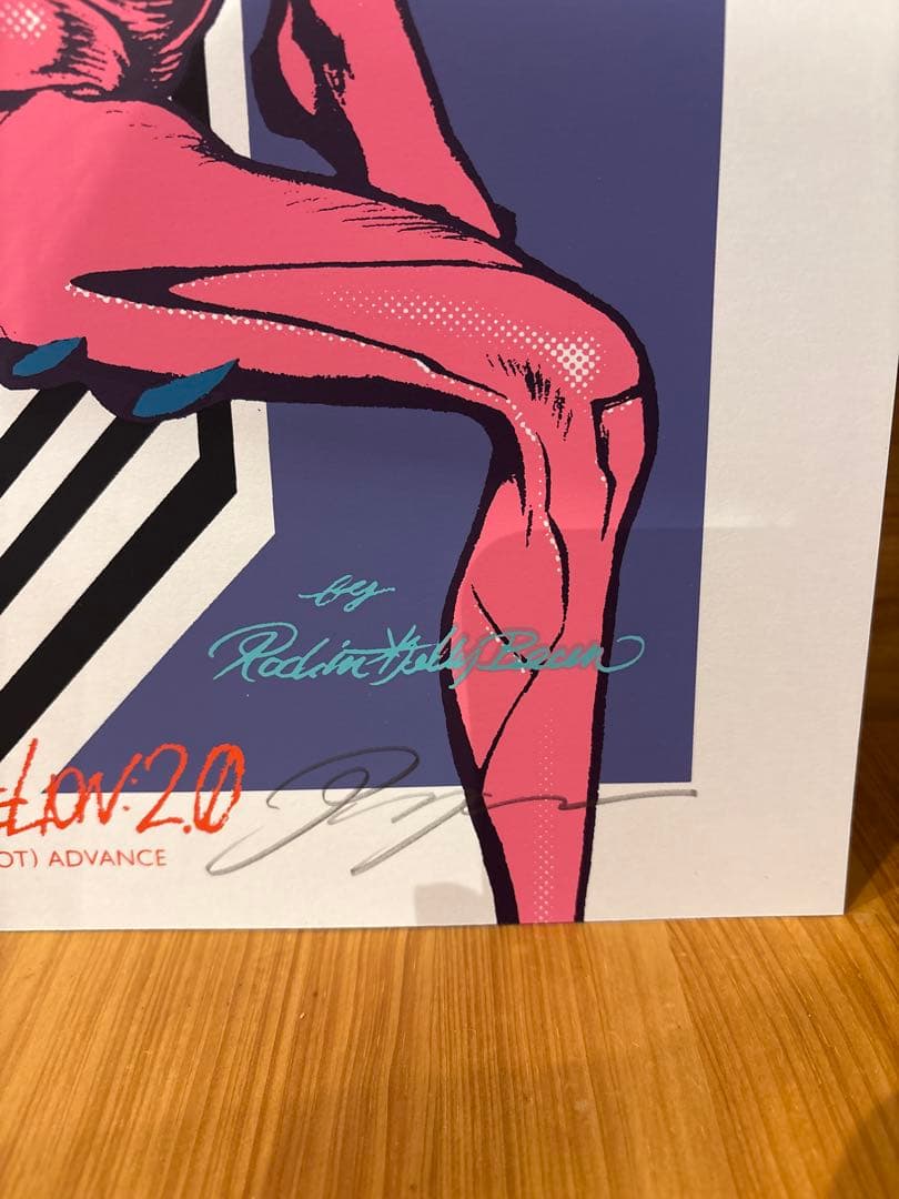 【値下げ】ロッキンジェリービーン エヴァンゲリオン シルクスクリーン サイン入り