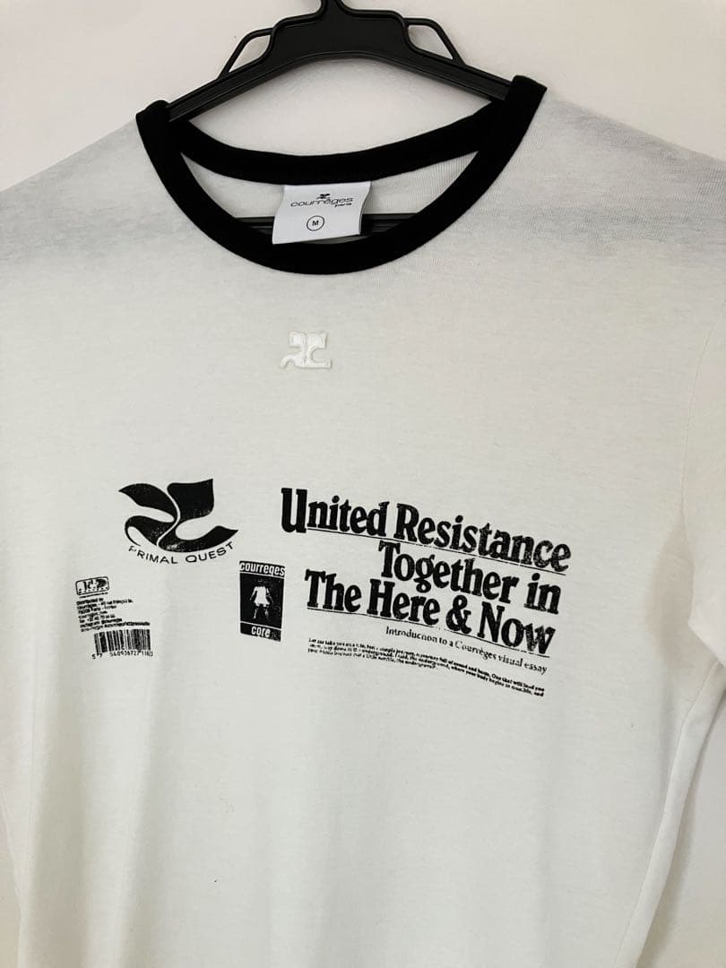 Courrègesクレージュ半袖Tシャツ ホワイト