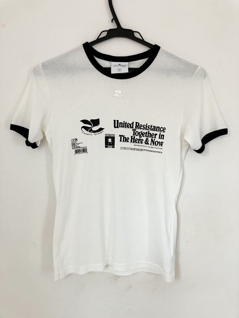 Courrègesクレージュ半袖Tシャツ ホワイト