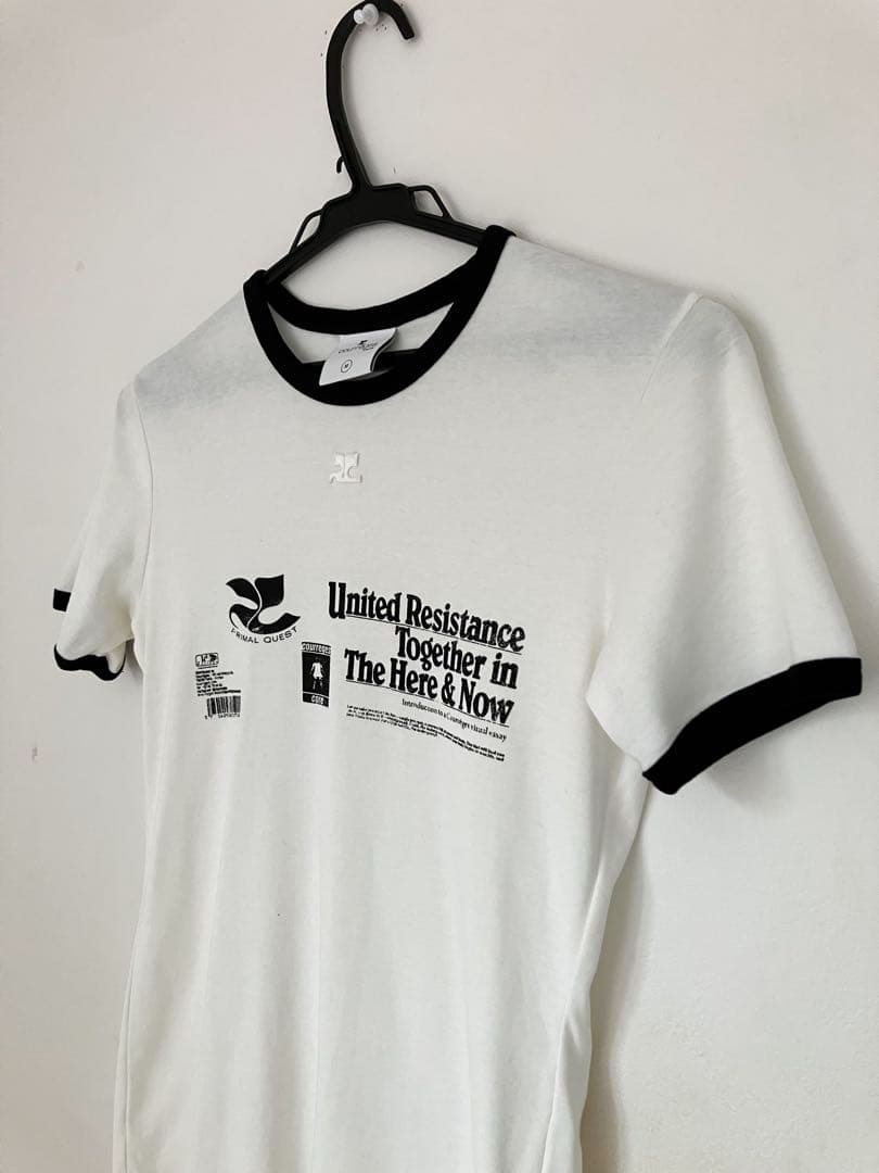 Courrègesクレージュ半袖Tシャツ ホワイト