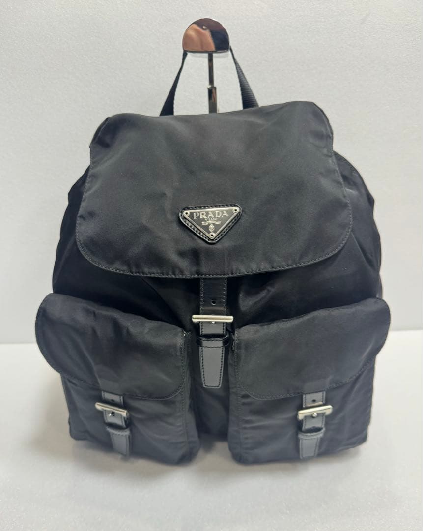 美品 PRADA（プラダ）バックパック デイパック ポコノ 三角ロゴ