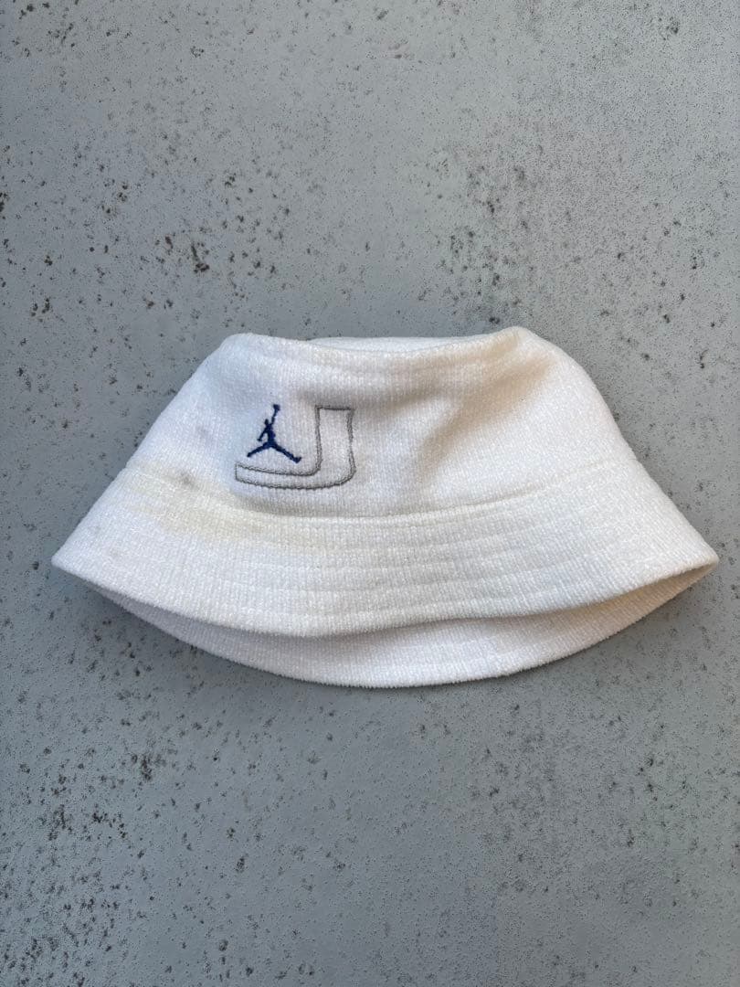Jordan ホワイト バケットハット　90s タオル地　古着　希少