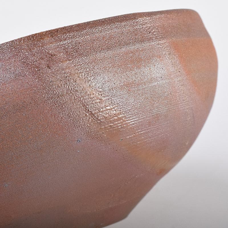 備前焼　人間国宝　藤原雄作　緋襷向付　五客　共箱　M　R8675