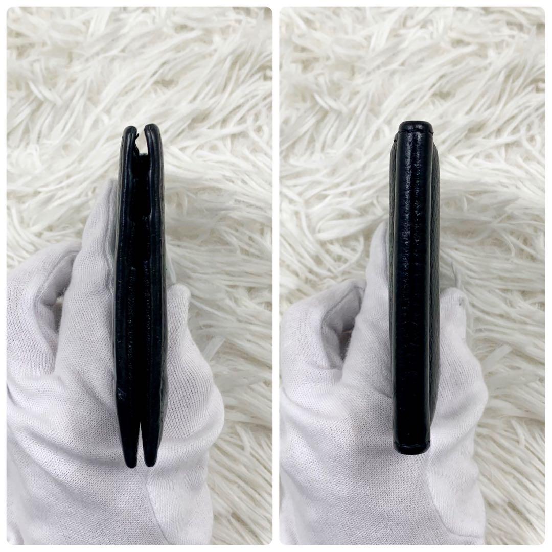 【✨美品✨】 ディオール CDロゴ 二つ折り マネークリップ レザー ブラック