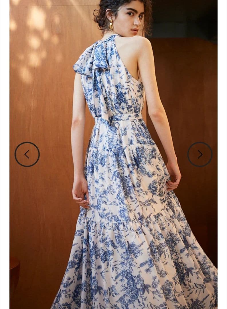 エステラケー　Positano Belted long Dress NVY