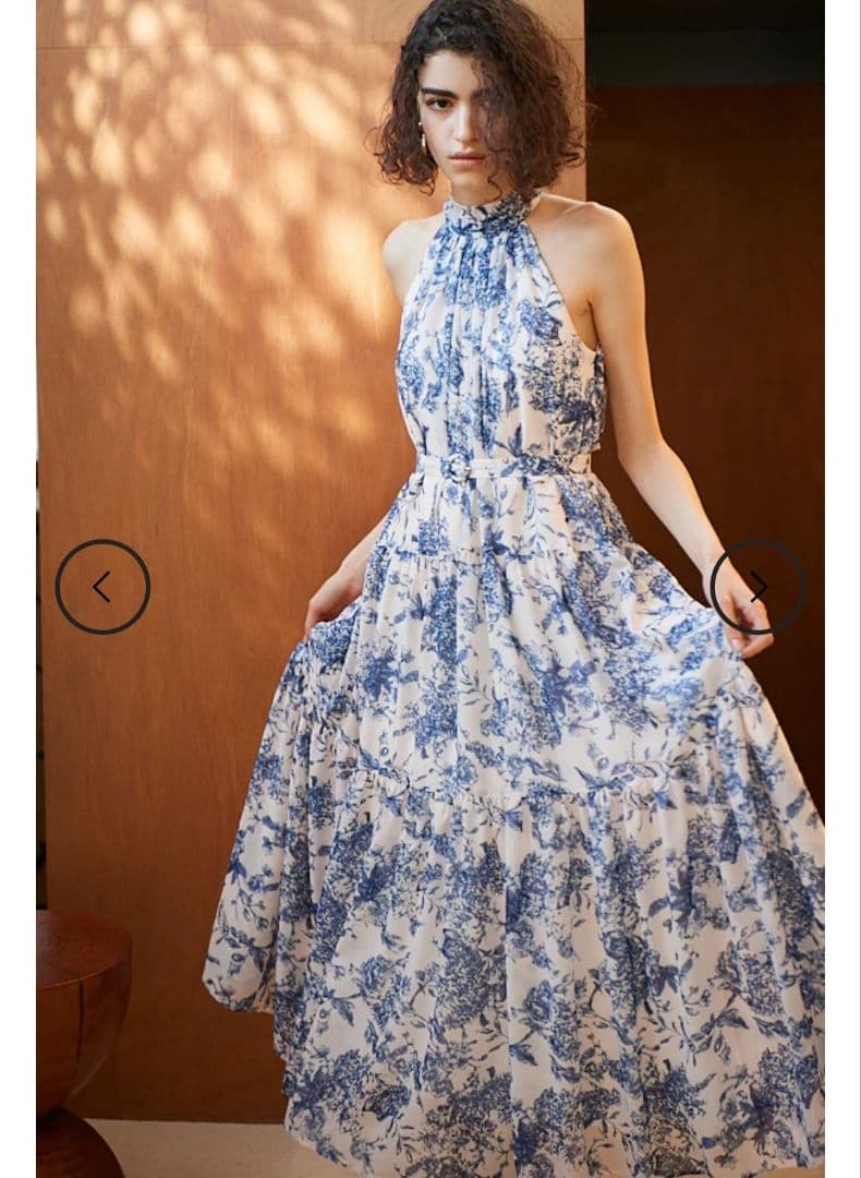 エステラケー　Positano Belted long Dress NVY