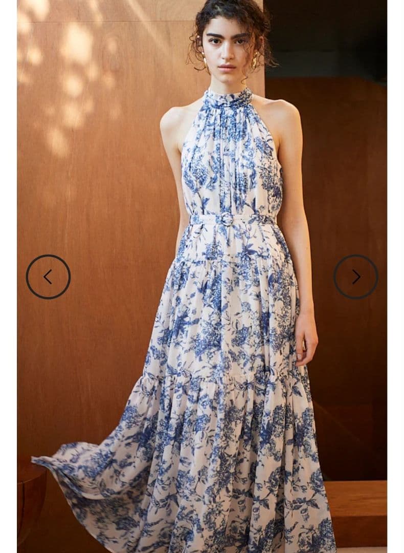 エステラケー　Positano Belted long Dress NVY