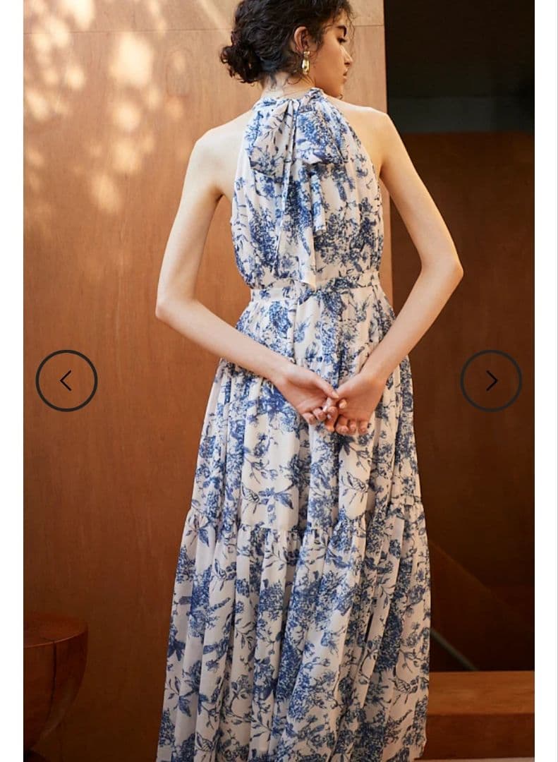 エステラケー　Positano Belted long Dress NVY