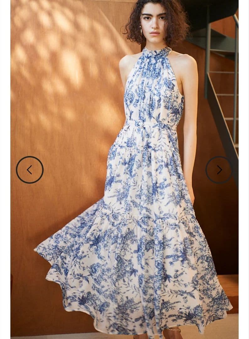 エステラケー　Positano Belted long Dress NVY