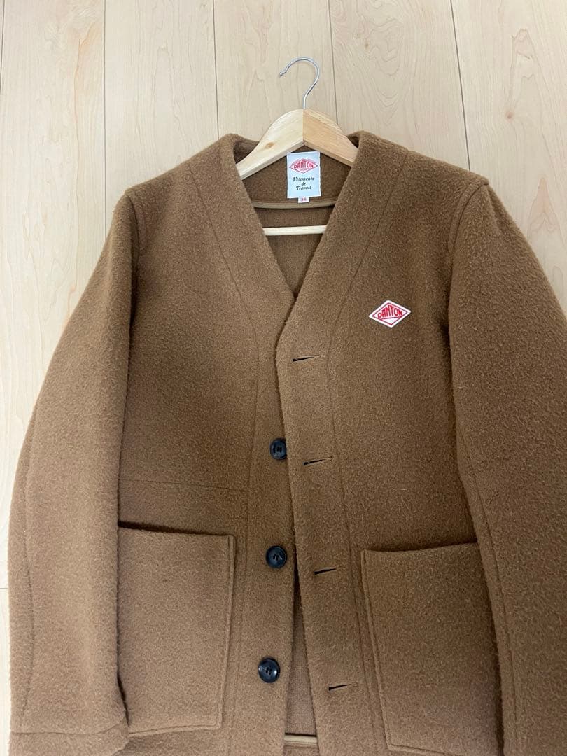 DANTON ダントン　ウールモッサ　ノーカラージャケット　38