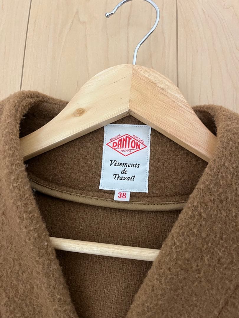 DANTON ダントン　ウールモッサ　ノーカラージャケット　38