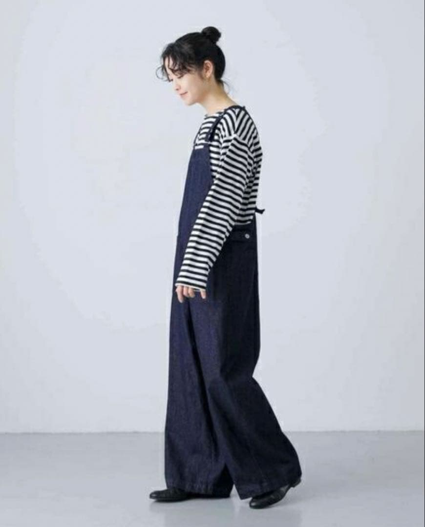 バッククロスサロペット／かぐれ（kagure） インディゴブルー