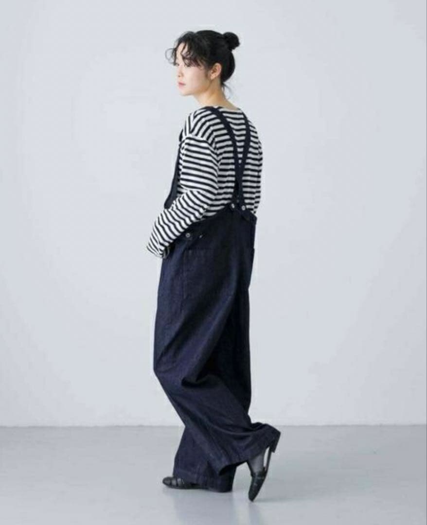 バッククロスサロペット／かぐれ（kagure） インディゴブルー