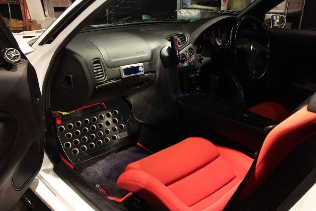 RX-7 FD3S用 カーショップグロウ オリジナル助手席アルミフットプレート