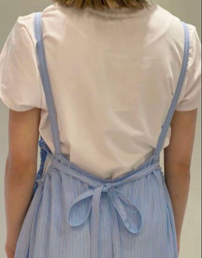 【新垣結衣着用】美品✨ルフィル ストライプオールインワン Sサイズ ブルー