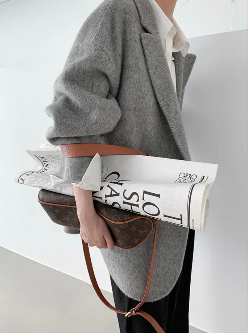 ダブルブレストウールブレンドコート　GYPSOPHILA