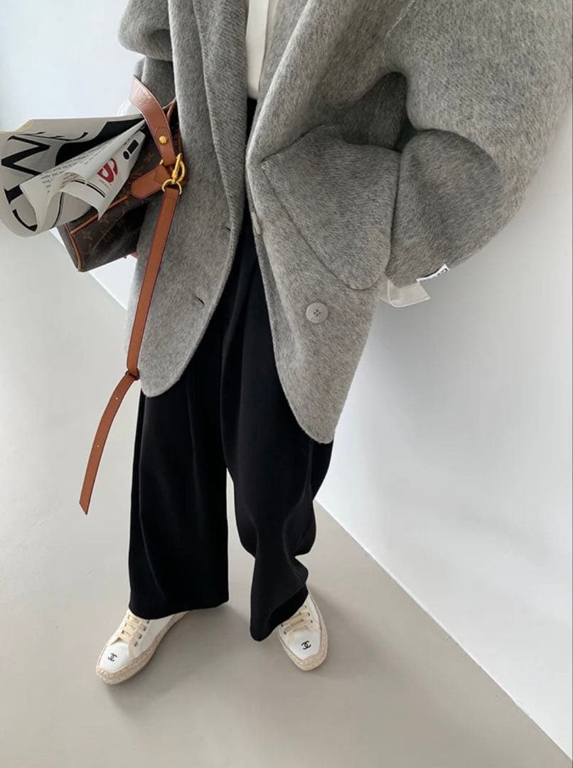 ダブルブレストウールブレンドコート　GYPSOPHILA