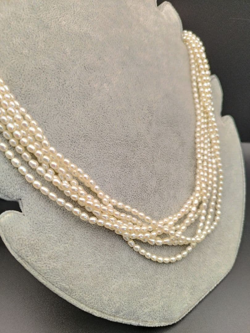 淡水パールネックレス ライス ポテト 照りカジュアル フォーマル シルバー925