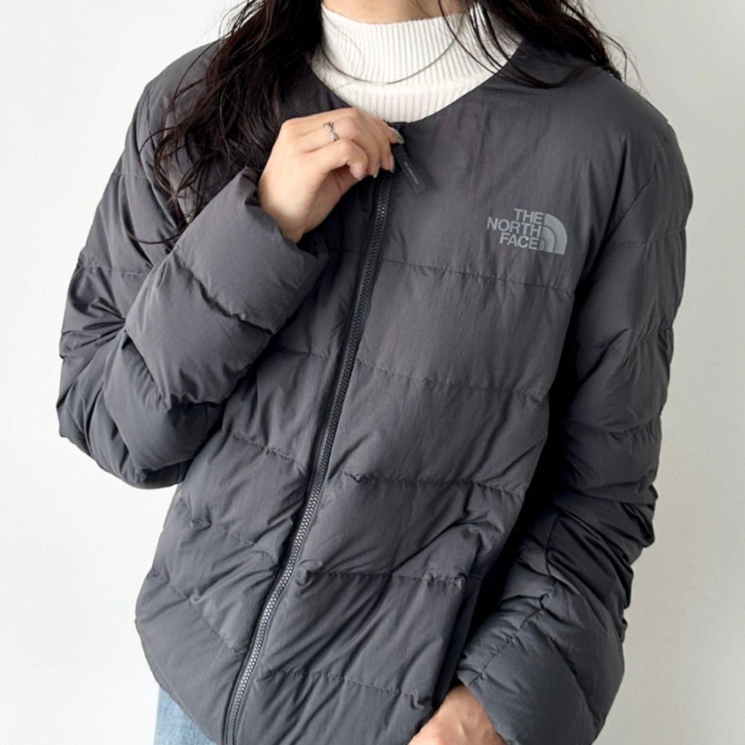 新品 THE NORTH FACE ノーカラー ブルゾン ダウンジャケット