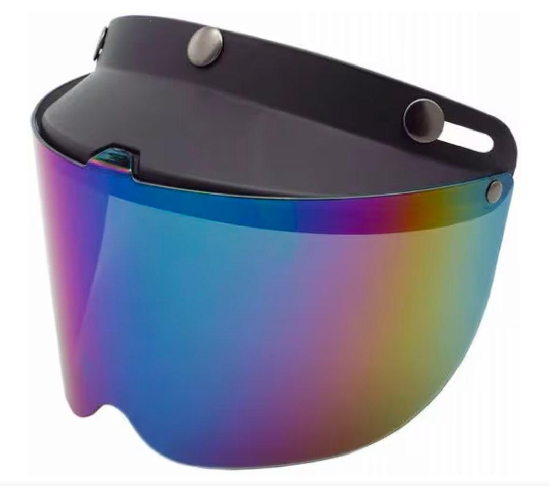 T　ヤールーヴィンテージ　ブラウンヘルメット ミラーシールド付き