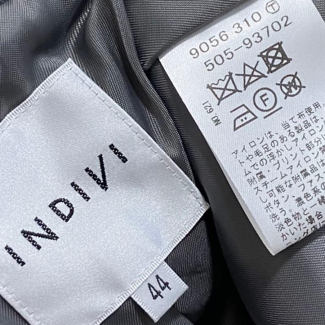 値下げ依頼品 インディヴィ カシミヤタッチ ラージショールカラーショートコート