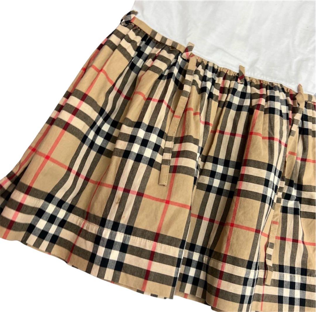 バーバリー　ワンピース　ドッキング　ノバチェック　半袖