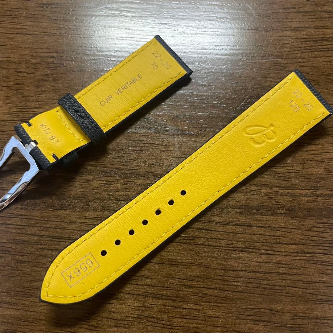 ブライトリングBreitling ブルーミリタリーレザー22/20mm 656x