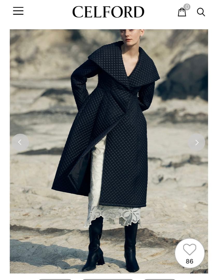 CELFORD キルティング　リバーシブルコート