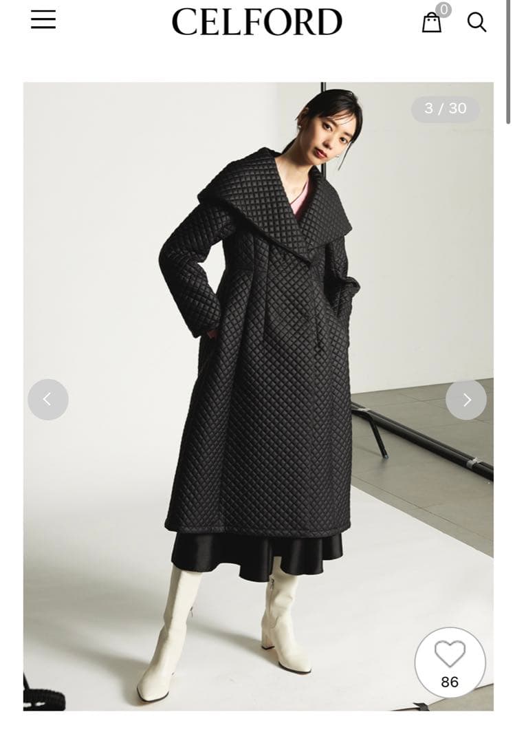 CELFORD キルティング　リバーシブルコート