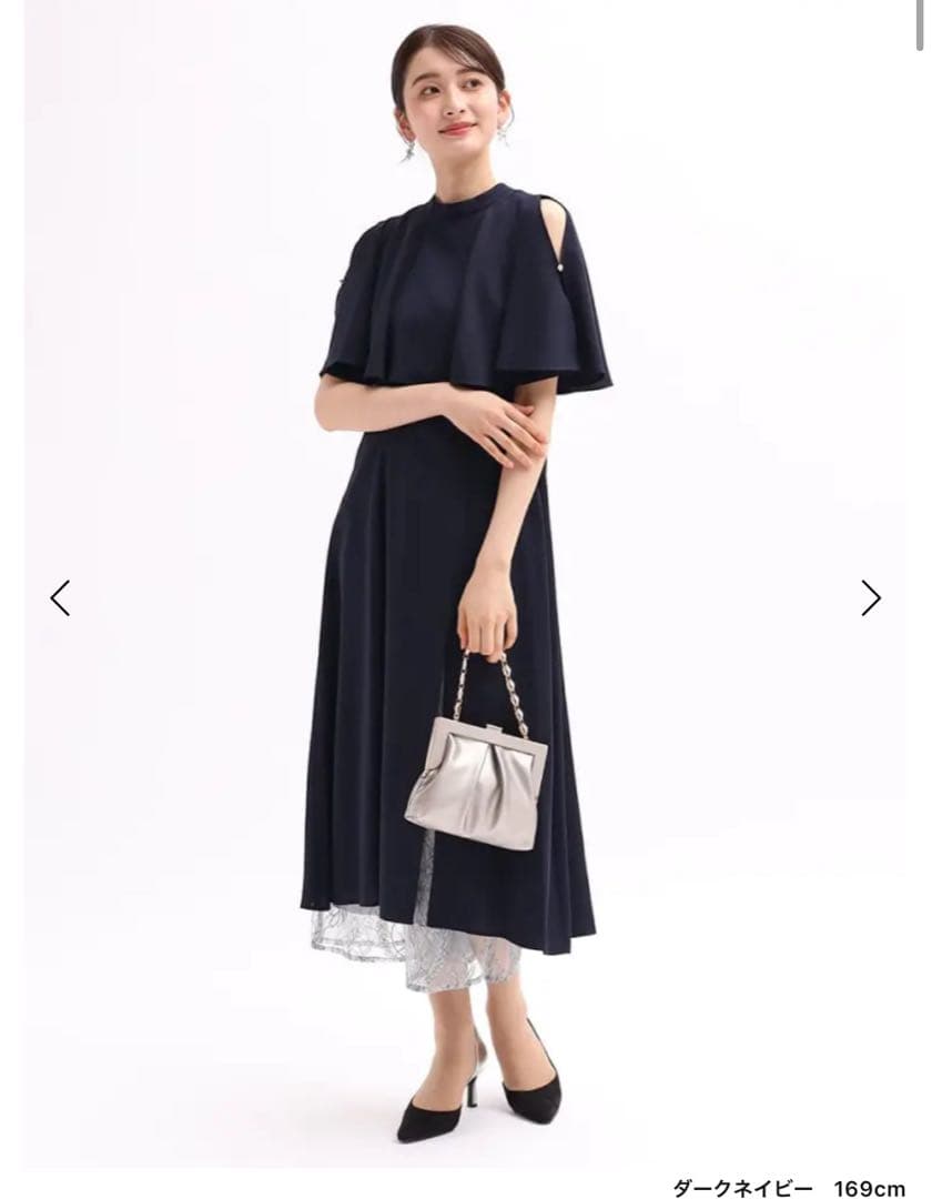 今期　新品　Rire Fete フリルショルダーカットオールインワン　レース