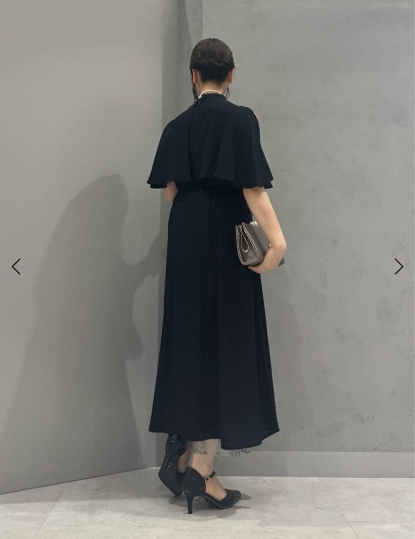 今期　新品　Rire Fete フリルショルダーカットオールインワン　レース