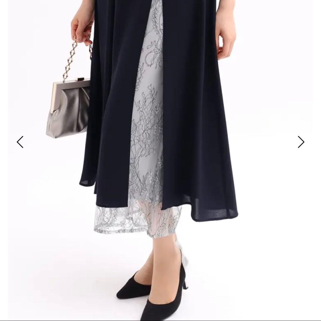 今期　新品　Rire Fete フリルショルダーカットオールインワン　レース