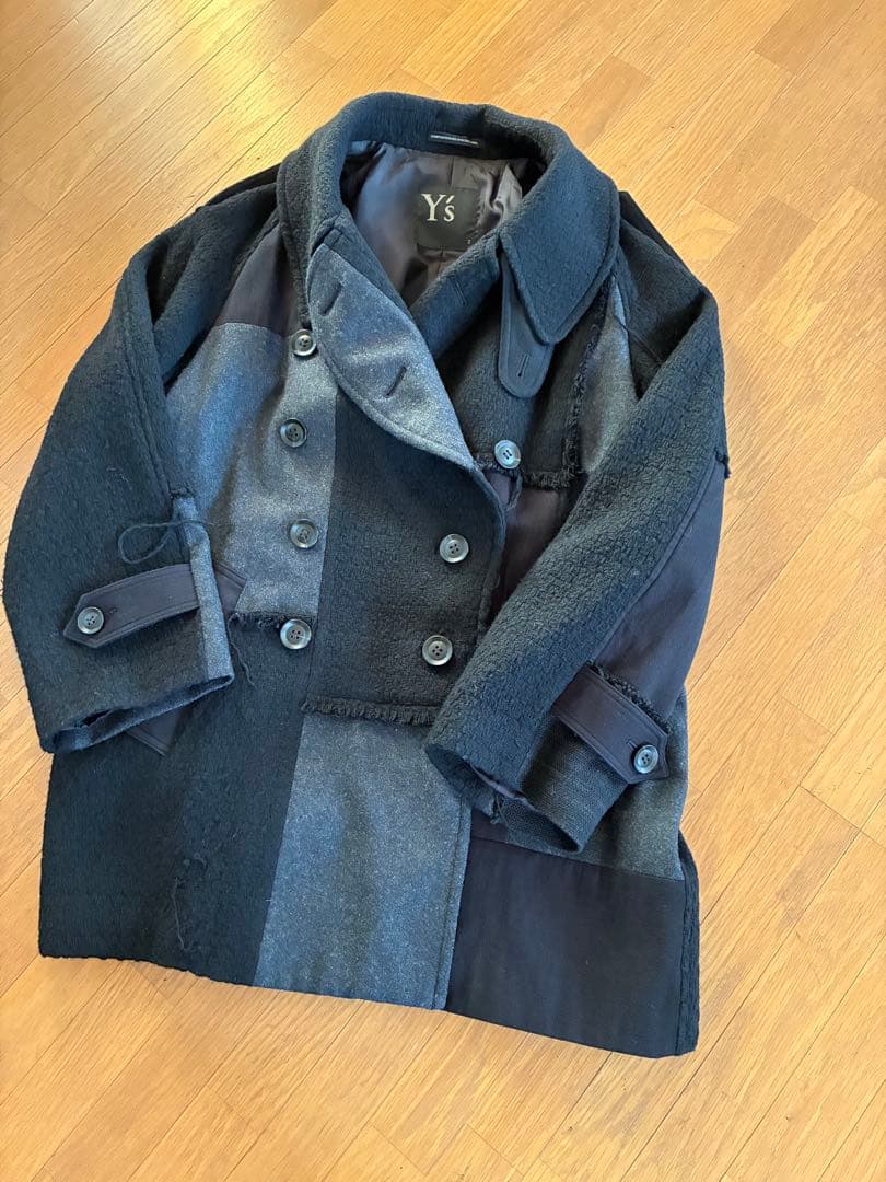 Y's ワイズ　パッチワーク再構築￼ピーコート サイズ2