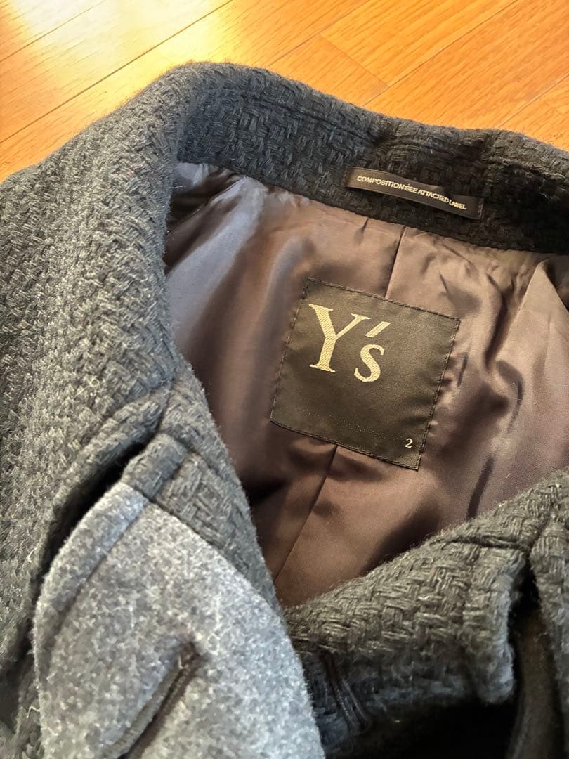 Y's ワイズ　パッチワーク再構築￼ピーコート サイズ2