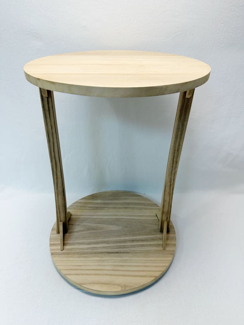 ほぼ未使用 茶道具 利休好写し 桐 丸卓 組み立式 元箱