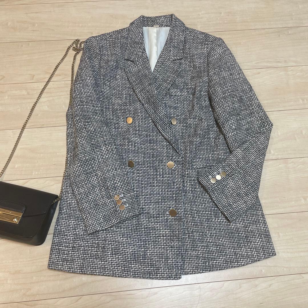 ミラオーウェン★ BAILA 掲載★ツウィード　テーラードジャケット
