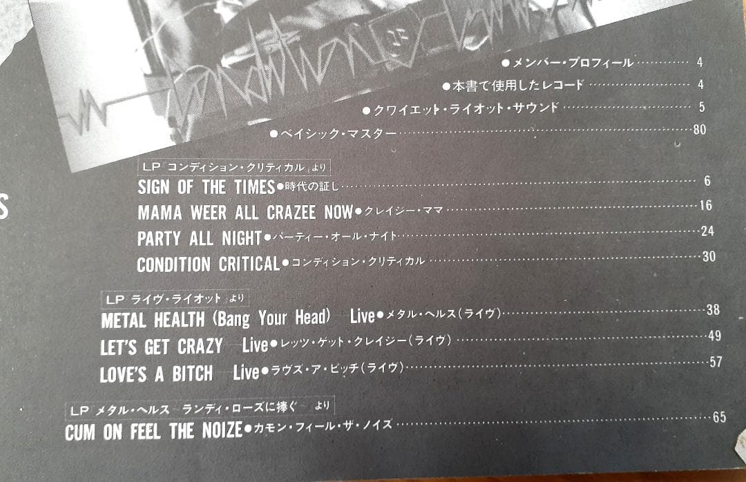 クワイエット・ ライオット バンドスコア ベスト QUITE RIOT