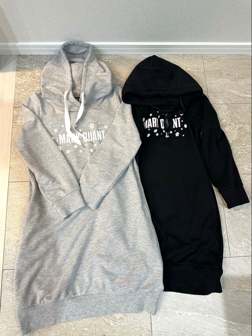 最終値下げ！MARY QUANT フード付きワンピースパーカー 2色セット