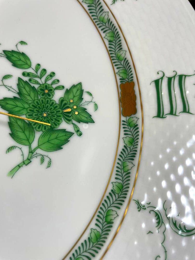 HERENDヘレンドアポニーグリーン ウォールクロック時計未使用美品